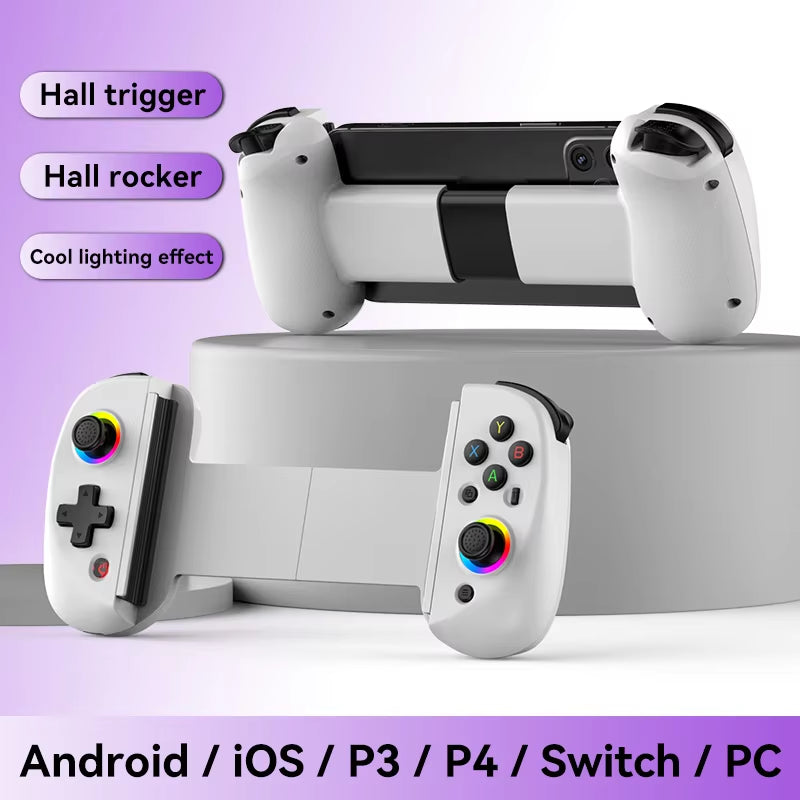 BSP D8 RGB Tablet Controller Wireless Handle for Switch Game Bluetooth Stretching Joystick for P3 P4 Android IOS Gamepad